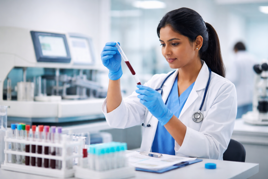 Clinical biochemistry blood testing at Career Hospital Bhopal