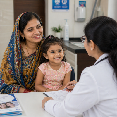 Pediatric consultation at Women & Child Care Hospital in Bhopal